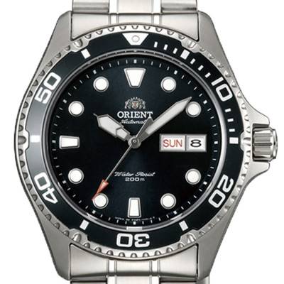 Montre Ray II Cadran Noir Acier Gris AA02004B - Orient