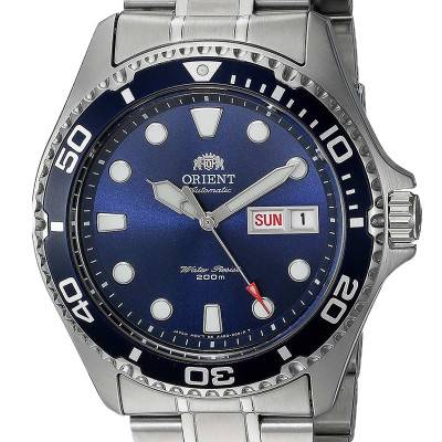 Gray Steel Blue Dial Ray II Watch AA02005D - Orient