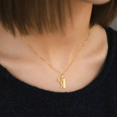 Scissors and Comb Yellow Gold 375 or 750 Pendant - Lucas Lucor