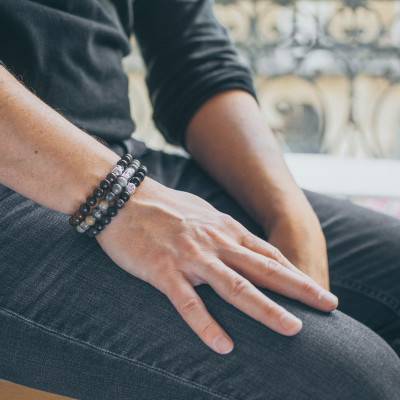 Silver Bronzite & Buddha Bracelet - Lauren Steven