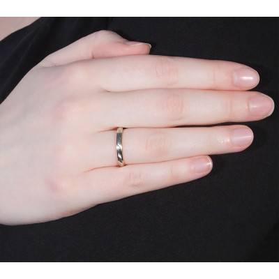 Alliance Demi-Bombée Standard en 2 Ors 750, Largeur de 2,5 mm - Ponce
