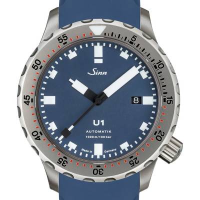 Men's Watch Blue Silicone Strap U1 B - Sinn