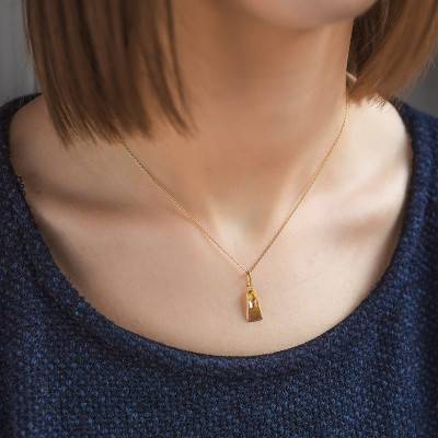 Yellow Gold 375 or 750 Palm Pendant - Lucas Lucor