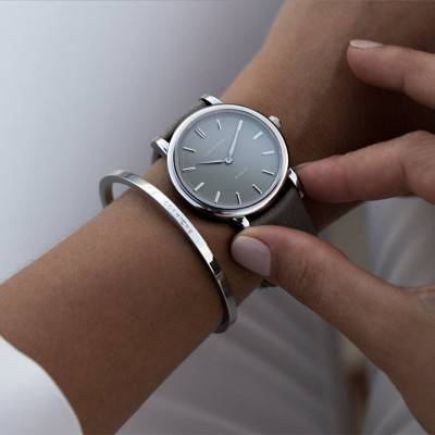 Montre Heritage 36 Steel / Taupe Dial - Corniche