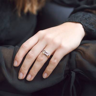 Bague Union Diamants 2 Ors 750 - Emanessence