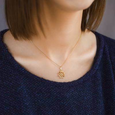 Yellow Gold 375 or 750 Helm Pendant - Lucas Lucor