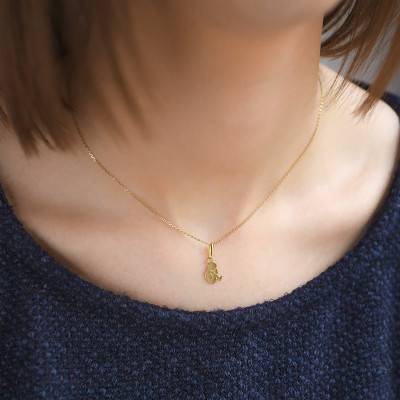375 or 750 Yellow Gold Newborn Baby Pendant - Emanessence