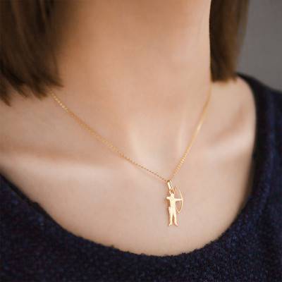 Yellow Gold 375/1000 or 750/1000 Archer Pendant - Lucas Lucor