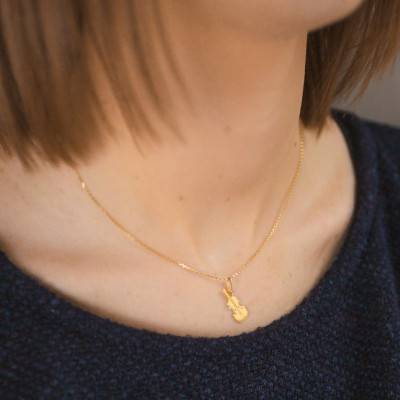 Yellow Gold 375 or 750 Violin Pendant - Lucas Lucor