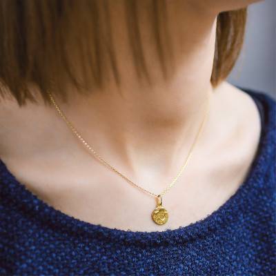 Yellow Gold 375 or 750 Soccer Ball Pendant - Lucas Lucor