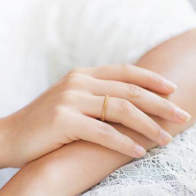 Séville Standard Wedding Ring in 750 Yellow Gold - Ponce