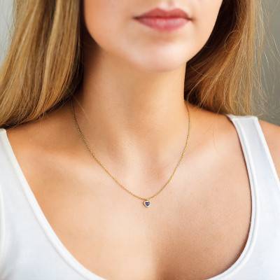 Collier Mérode Or Jaune & Saphir, Longueur 40 à 42 cm - Diamond Lady