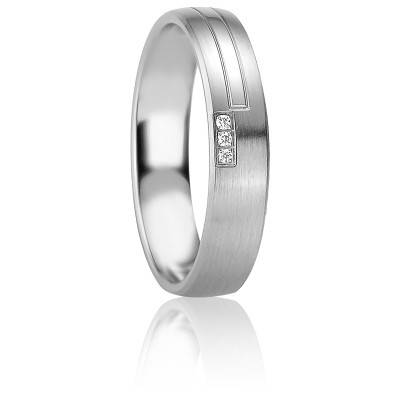 Alliance Varnous en Argent & Diamants - Breuning