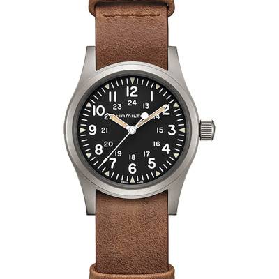Montre Khaki Field Mechanical Brown Leather Nato H69439531 - Hamilton