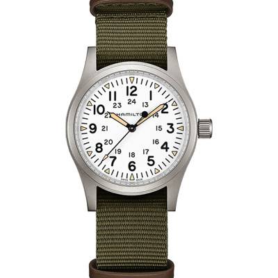 Montre Khaki Field Mechanical White Dial H69439411 - Hamilton