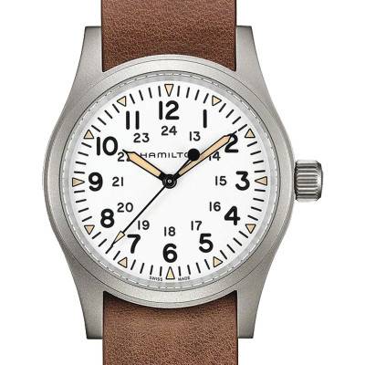 Montre Khaki Field Mechanical Brown Leather Nato H69439511 - Hamilton
