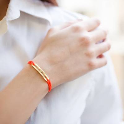 Bracelet gaby slim XL orange & vermeil jaune - L'Avare by Olivier Lafond