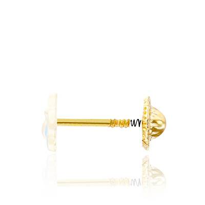 Boucles d'oreilles koala email & or jaune - Bambins
