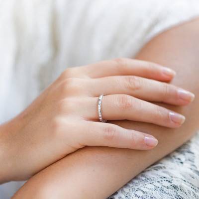 Alliance Nikki Beach Forever en Or Blanc 750 & Diamants - Ponce
