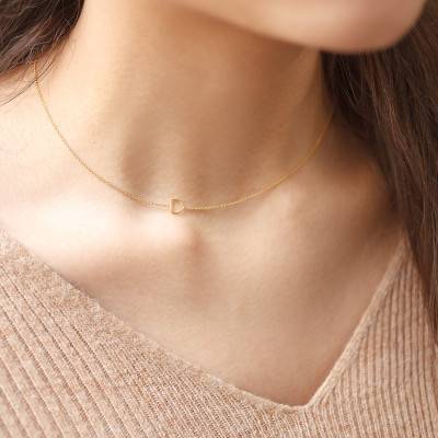 Collier coeur fin ajouré Or Jaune 750, Longueur 40 cm ajustable - Caterina B