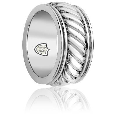 925 Silver Spinning Twist Ring - Hoxton London