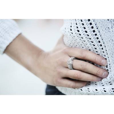 925 Sterling Silver Barbara Double Ring - Buddha to Buddha