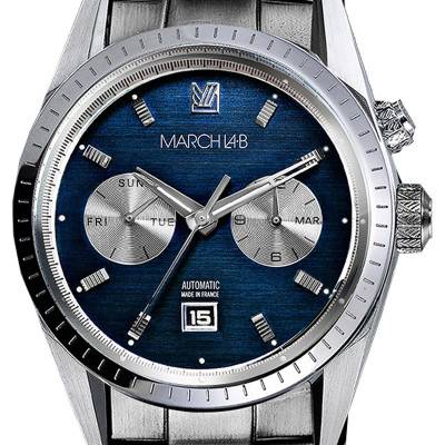 Montre Agenda Supra Automatic Navy Acier - March LAB