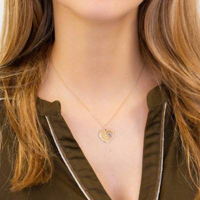 Médaille Cœur Vierge à l'Enfant Or Jaune - Lucas Lucor