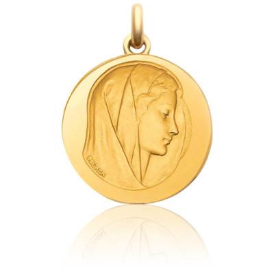 Médaille Vierge Purissima Ronde Or Jaune 750, Diamètre 15 mm à 22 mm - Becker