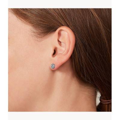 Clous d'oreilles disques argentés JF00828040 - Fossil