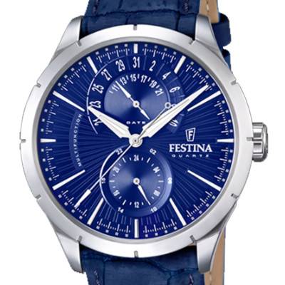 Montre Retro Cuir Bleu F16573/7 - Festina