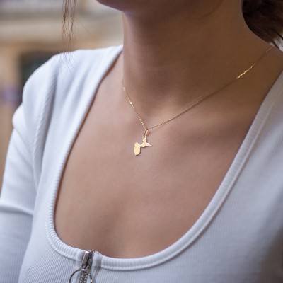 750/1000 Yellow Gold Guadeloupe Pendant, 18 x 18 mm - Lucas Lucor