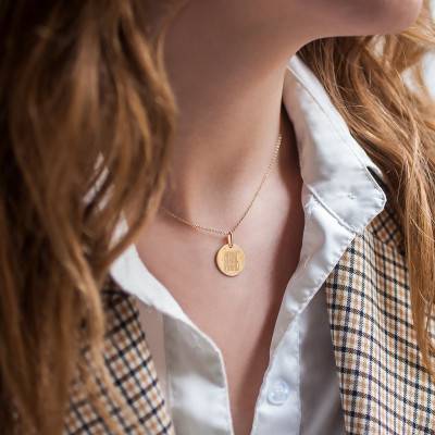 Médaille Notre-Dame de Paris, Or Jaune 375 ou 750, Diamètre 16 mm - Lucas Lucor