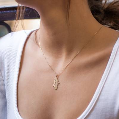 Large Martinique Pendant in 375 or 750 Yellow Gold - Lucas Lucor