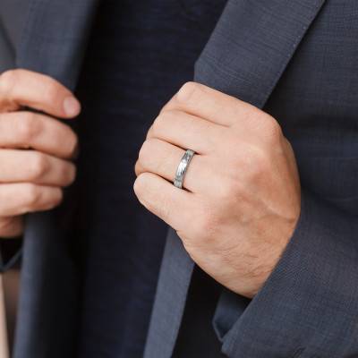 Alliance Grammos en Argent & Diamants - Breuning