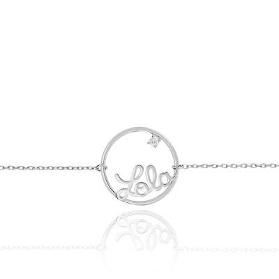 Bracelet message codé homme personnalisé cordon doublé médaille plaque argent gravé 42x8 mm