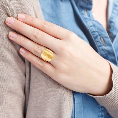 750/1000 Yellow Gold Napoleon III 10F Coin Signet Ring - Imperium