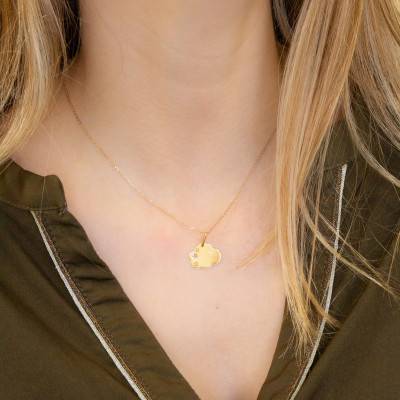 Yellow Gold Cloud and Stars Medal - Lucas Lucor