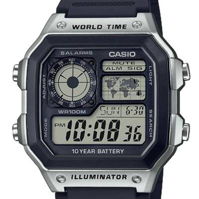 Montre World Map AE-1200WH-1CVEF - Casio Vintage