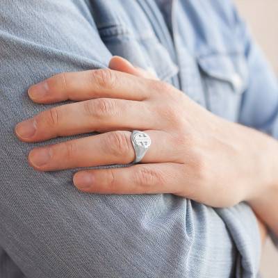 925 Silver 2-Letter Signet Ring - Imperium