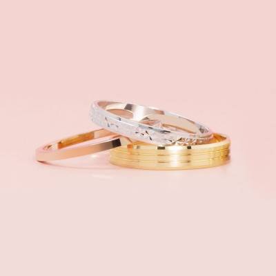 925 Silver Standard Flat Band Malaga Wedding Ring, Width 3 mm - Amore