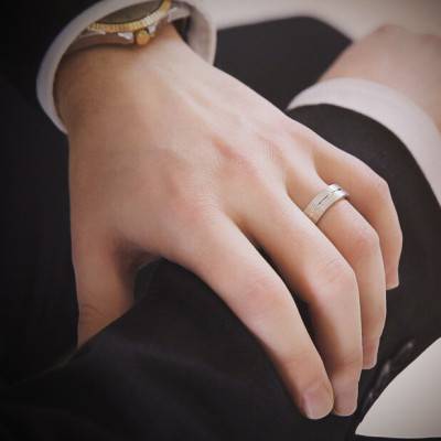 Comfort Ribbon Luarca Grooved Wedding Ring In 925 Silver, Width 6 mm - Amore