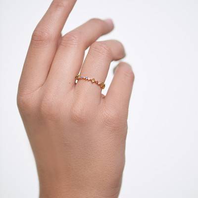 Yellow Gold-Plated Papillon Ring - AN01-191 - Pdpaola