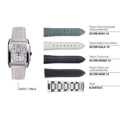 Leather or Steel Straps for Watch Series 34472 - Herbelin
