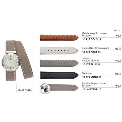 Leather Watch Straps for Series 17465 Watches - Herbelin