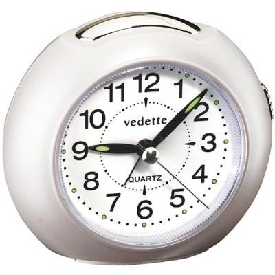 Vedette Quartz Alarm Clock with Silent Sweep Second Hand 204.1013.11 - Vedette