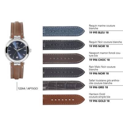 Bracelets montre cuir pour montre série 12264 / ... 12266 / ... 12268 / ... - Herbelin