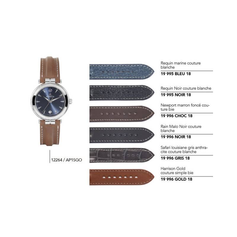 Leather Watch Straps for the 12264 / ... 12266 / ... 12268 / ... Watch Series - Herbelin