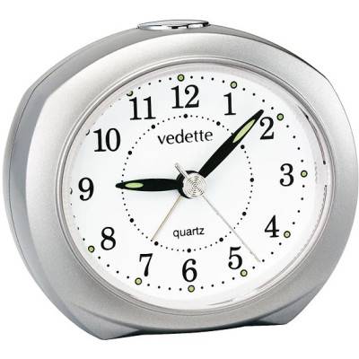 Quartz Silent Sweep Alarm Clock 204.1050.11 - Vedette