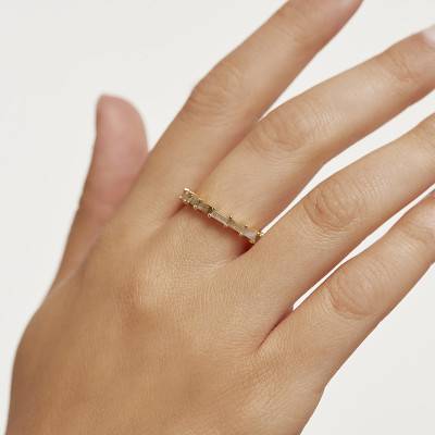 Yellow Gold-Plated Pistil Ring - AN01-220 - Pdpaola